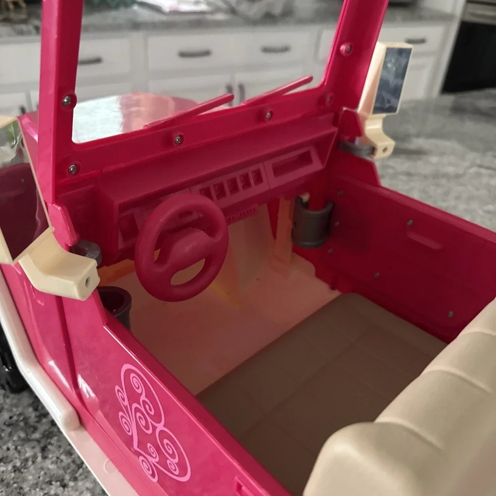 Our Generation OG Pink And White Jeep 4X4 Vehicle Fits American Girl 18